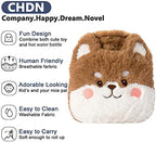 Rubber Hot Water Bottles Pain Relief with Cute Faux Fur Cover Dog01