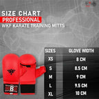 Professional WKF Karate Training Mitts | Karate Gloves with Thumb Elastic/Hook & Loop Closing | Premium Sizing