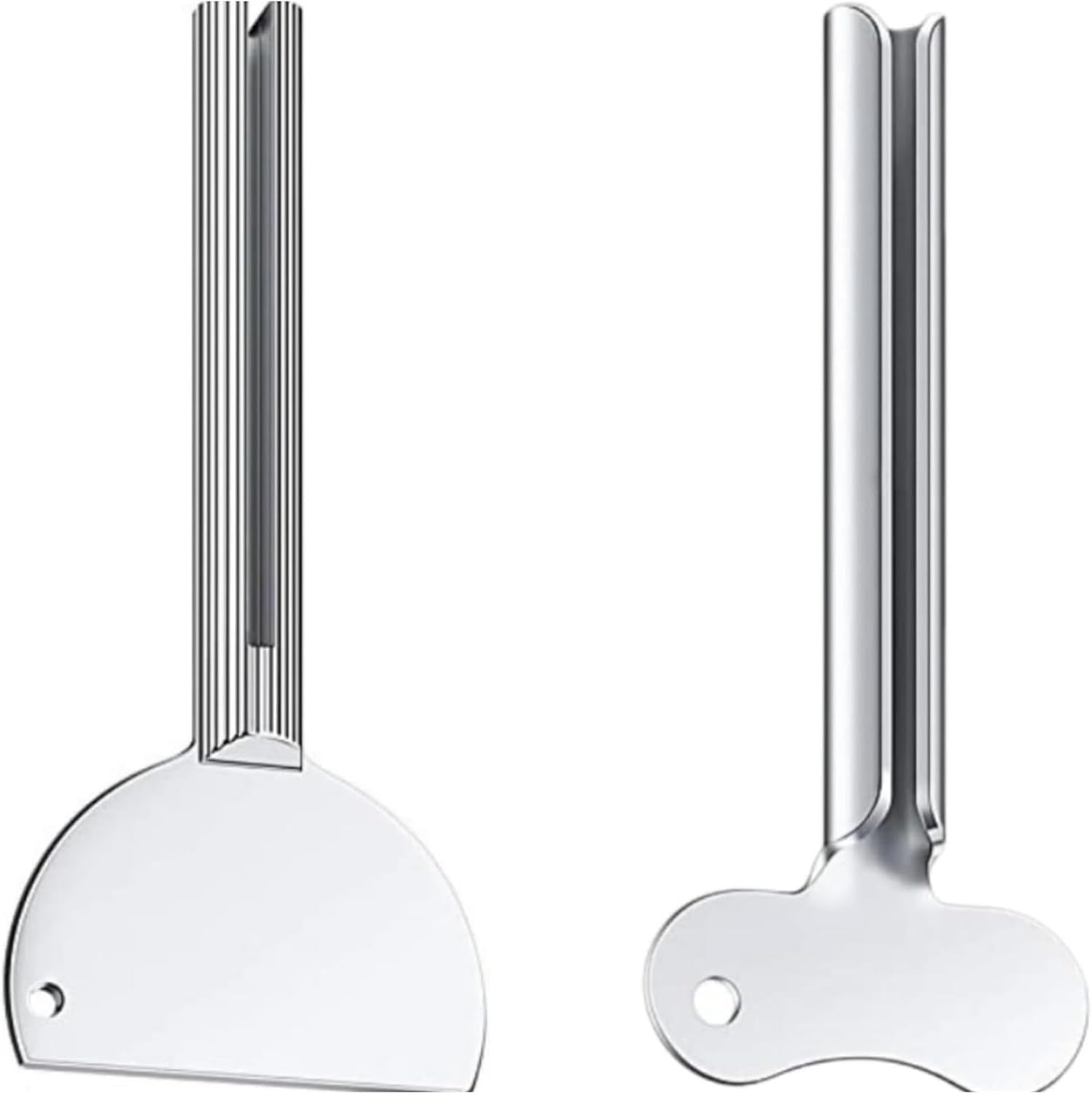 2Pcs Stainless Steel Toothpaste Squeezer, Metal Tube Squeezer Keys Tube Roller Dispenser Tube Wringer Key for Toothpaste Cosmetic Hair Dye Paint Squeezer Hand Cream