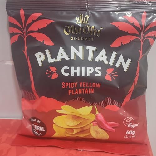 Olu Olu Yellow Plantain Chips Sweet Chilli Flavor - Pack of 24