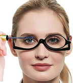 OCCI CHIARI Makeup Reading Glasses Flip Down Folding Cosmetic Readers for Women 1.0 1.5 2.0 2.5 3.0 3.5 4.0 5.0 6.0