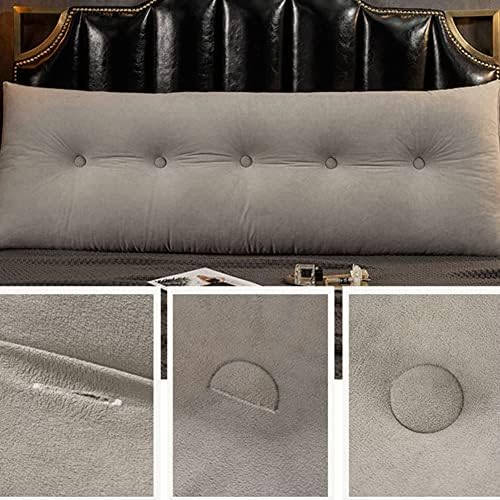 Reading Wedge Pillow, Triangular Rest Large Bolster Cushion Positioning Support Wedge Headboard Lumbar Cushion, with Removable Cover, for Day Bed & Bunk Bed,J,200 * 50 * 20cm