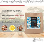 Valrhona Dark French Semisweet Chocolate Discs for Baking (Feves). Premium CARAÏBE 66% Cacao Grand Cru Blend. Better than Chocolate Chips, Perfect for Cookies, Cakes, Mousses, Frostings 1 KG