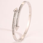 Dainty Rhinestones Stainless Steel Arrow Bracelet for Women, Waterproof Couple Bracelet Jewelry For Women Gift