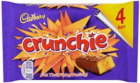 Cadbury Crunchie (4 x 26.1g Chocolate Bars) 104.4g UK / British Chocolate