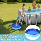 Mity rain Pool Foot Bath - Inflatable-Free and Foldable, Foot Soaking Bath Basin Portable for Pool Entry, Swimming Pools above Ground Essentials Swimming Pool Clean Feet Accessories, Blue