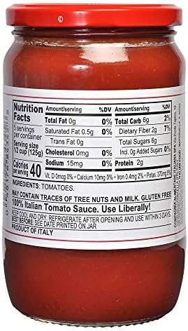 Mantova Italian Pomodoro Tomato Sauce 24 ounce (Pack of 2), 100% Italian Tomatoes, Great Taste