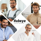 Hubeye TR90 Sports Reading Glasses for Men and Women Ultralight Flexible Anti-Blue Light Readers（Pattern green+Pattern red+Pattern gray，+0.0）