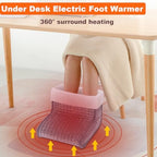 CYFIE Foot Warmer Under Desk - Electric Heating Pad for Women Men, Feet Warmers with 10 Heat & 3 Timer Settings, Auto Shut-Off, Washable Winter Christmas Gifts for Home Office