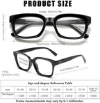 Reading Glasses for Women, Blue Light Blocking stylish high end Oversized Square Computer Readers Spring Hinge（Black+Green+Pink+Beige+Clear，+3.0）