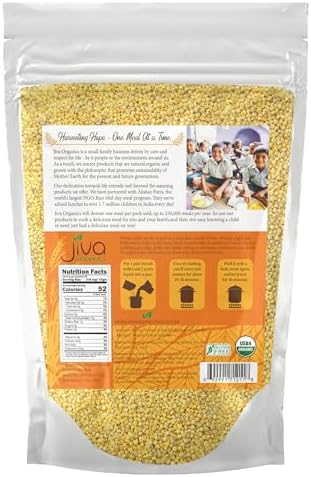 Jiva Organics Foxtail Millet 2 LB Bag | Whole Grain, Gluten-Free & Organic | Protein & Fiber-Rich Superfood for Indian Cooking
