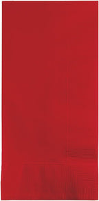 Creative Converting Touch of Color 100 Count 2-Ply Paper Dinner Napkins, Classic Red