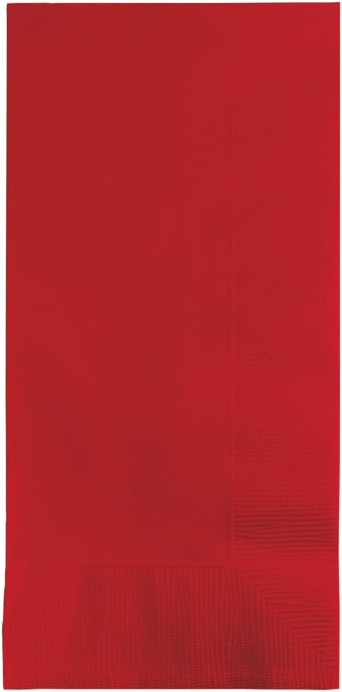 Creative Converting Touch of Color 100 Count 2-Ply Paper Dinner Napkins, Classic Red