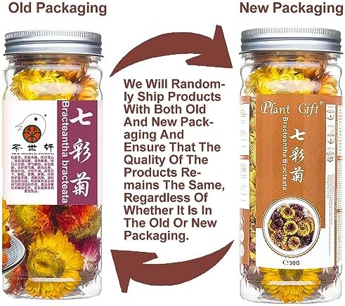 Plant Gift Bracteantha bracteata flower, Rainbow chrysanthemum Colorful chrysanthemum tea Body Bath Spa Wedding Confetti Home Fragrance DIY Crafts Accessories 30g/1.05oz