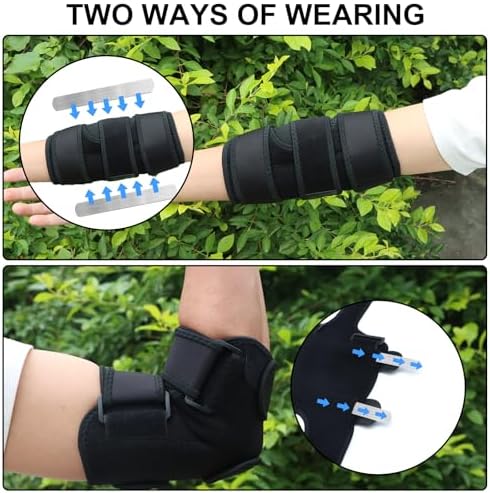 Elbow Brace for Ulnar Nerve Entrapment Splint, Elbow Splint, Cubital Tunnel Brace for Sleeping, Cubital Tunnel Syndrome Adjustable Stabilizer Elbow Support Fits for Men and Women 1 PCS