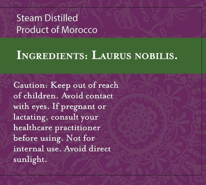 ArOmis Laurel Leaf (Bay Laurel) Essential Oil - 100% Pure & Undiluted for Aromatherapy & Diffusers - 30ml (1 Fl Oz)