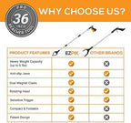 EZPIK Pro 36" Flexible Folding Grabber Tool for Elderly + Magnets, Reacher for Disabled & Seniors Heavy Duty Rotating Grippers for Reaching Underneath, Trash Grabbers & Pickers for Mobility