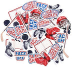 50PCS Edible Ice hockey Party Cupcake Toppers, Winter Sports Cake Decorations with Ice hockey & Snowflake Designs for Baby Shower, Birthday Party