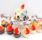 Sursurprise Emergency Vehicle Party Decorations, 36PCS Rescue Vehicles Cupcake Toppers, First Responders Ambulance Firetruck Police Birthday Party Supplies