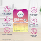 Veet 3 Minute Facial Hair Removal Cream for Women, Depilatory Cream with Organic Aloe Vera, 2 Piece Women's Facial Hair Remover Kit, 1.7 Fl Oz Hair Removal Cream + 1.7 Fl Oz Finishing Cream