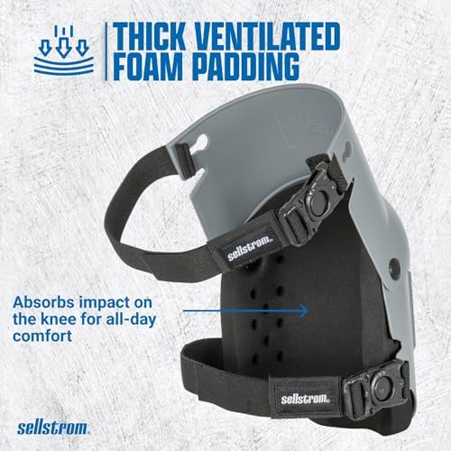Sellstrom KneePro Knee Pads - Ultra Flex III - Heavy Duty Protection and Comfort for Construction, Gardening, Army, Flooring Work - Grey and Orange