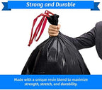 Reli. 39 Gallon Trash Bags Drawstring (200 Count Bulk) Large 39 Gallon Heavy Duty Drawstring Trash Bags - Black Garbage 39Gal Capacity, Lawn Leaf (39Gal)