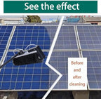 Solar Panel Electric Cleaning Tool,7.5m Solar Panel Cleaning Brush- with Rotating/-No Dead Corner Cleaningtelescopic Handle Brush for Outdoor Cleaning