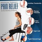 Foot and Calf Stretcher for Plantar Fasciitis, Achilles Tendonitis, Heel Spurs, Drop Foot. Yoga Stretching Strap for Leg, Thigh and Hamstring (Blue)