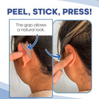 EarPro Cosmetic Ear Corrector – Stronger Adhesive Stickers, Hold Back Protruding Ears Without Surgery – Invisible, Water-Resistant Patches for Adults to Correct Ear Position – 20 Pack – Clear One Size