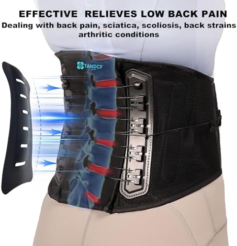 Back Brace for Lower Back Pain Relief with Pulley System,Lumbar Support Belt for Men & Women with Bionic Support System, Ergonomic Design and Lightweight Skin Friendly Material (L)