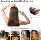 Dandruff Comb Wide Tooth, Stainless Steel Fine Tooth Lice/Psoriasis Scalp Detox Comb for Women, Men & Kids, Professional Portable Sweep/Massage/Clean Shower Brush Tool for Hair Care/Growth (Red)