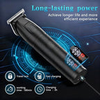 Bomxin Beard Trimmer for Men 6 in 1 Cordless Waterproof Electric Hair Clippers Mustache Body Face Trimmer All in One Grooming Kit with LED Display USB Rechargeable