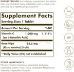 Solgar Vitamin C 1000 mg with Rose Hips - 100 Tablets - Antioxidant & Immune Support - Non-GMO, Vegan, Gluten Free, Dairy Free, Kosher - 100 Servings
