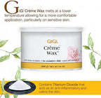 GiGi Crème Wax for Hair Removal, Soft Wax for Sensitive Skin, Face & Body, Gentle Formula, 14 oz, 1 Pack