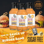 G Hughes Sugar Free Burger Secret Sauce - Sugar Free Burger Sauce, Special Sauce for Burgers, Gluten Free Hamburger Sauce, Sugar Free Dipping Sauces - 16 Oz (3-Pack)