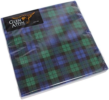 of Scotland Scottish Blackwatch Tartan 3 Ply Paper Napkins.