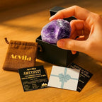 AOVILA Amethyst Natural Raw Crystals, Birthday Gifts for Women-Large 1.6-2" Rough Stones Crystal for Wicca Reiki Crystal Healing,Positive Energy, Unique Gifts for mom sisiter Men