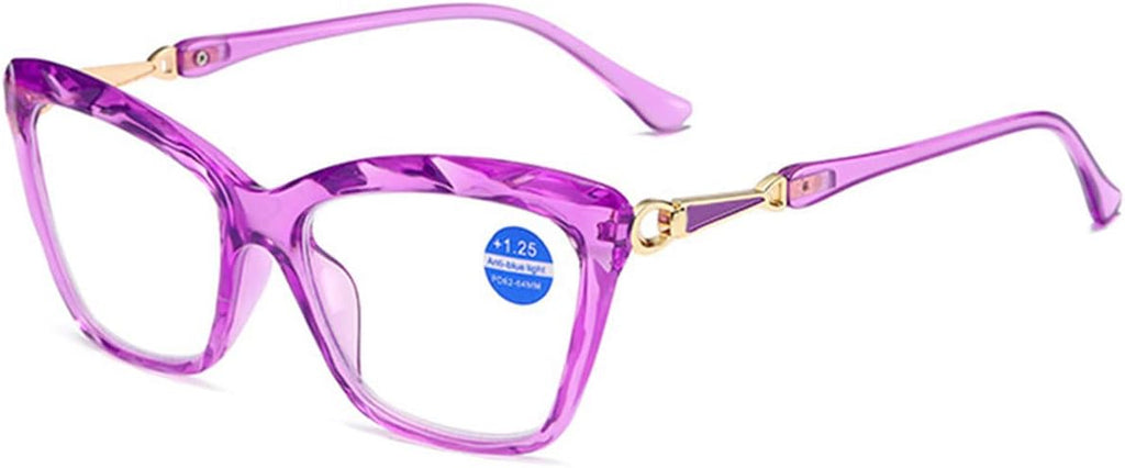 Cat Eye Reading Glasses Blue Light Blocking Fashion Crystal Frame Computer Readers Eyeglasses for Women