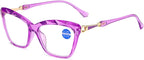 Cat Eye Reading Glasses Blue Light Blocking Fashion Crystal Frame Computer Readers Eyeglasses for Women