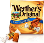 Werther's Original Chewy Caramel Candies - Individually Wrapped Soft & Chewy Candy Pieces, Sweets for Parties or Holidays - 2.4 oz Bags (Pack of 4)