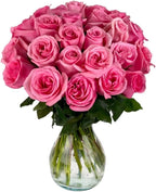 25 Pink Roses | Arabella Bouquets | Real Fresh Flowers for Delivery, Gift for Birthday Women, Congratulations, Anniversary, Thank You, Mother's Day