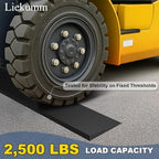 LIEKUMM 5/8" Rise Rubber Threshold Ramp for Doorways, 2500 lbs Heavy Duty Door Sill Ramp with Adhesive, Non-Slip Indoor Transition for Wheelchair, Walker & Robot Vacuum, Cuttable