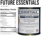 Future Essentials Freeze Dried Shredded Sharp Cheddar Cheese – Real Dairy Shredded Cheddar Cheese – Long Shelf Life Emergency Food – Easy to Use in Recipes & Made in the USA – 10 oz #2.5 Can, 1-Pack