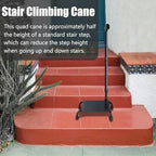 Aliseniors Adjustable Stair Climbing Cane for Seniors, 400 lbs Step Assist Aid for Walking Up & Down Stairs, Stability Walking Sticks and Mobility on Stairs, Stair Lift Walker Cane for Balance