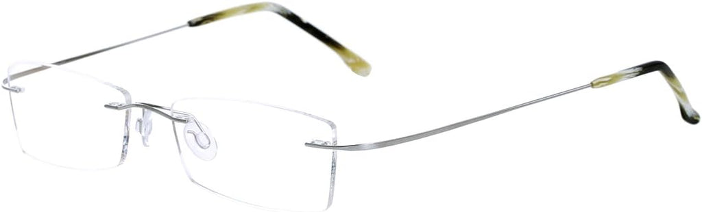 Titanium Frame Rimless Reading Glasses in 24 Strengths and 5 Colors