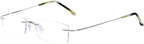 Titanium Frame Rimless Reading Glasses in 24 Strengths and 5 Colors