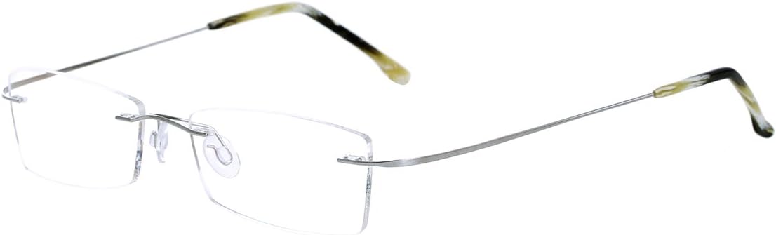 Titanium Frame Rimless Reading Glasses in 24 Strengths and 5 Colors