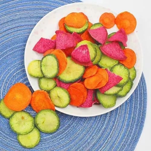Three-Colour Radish Crispy 7.76 OZ Dried Mixed Radish Chips Carrot Green Radish Red Radish Holiday Gifts Delicious Snack 220g