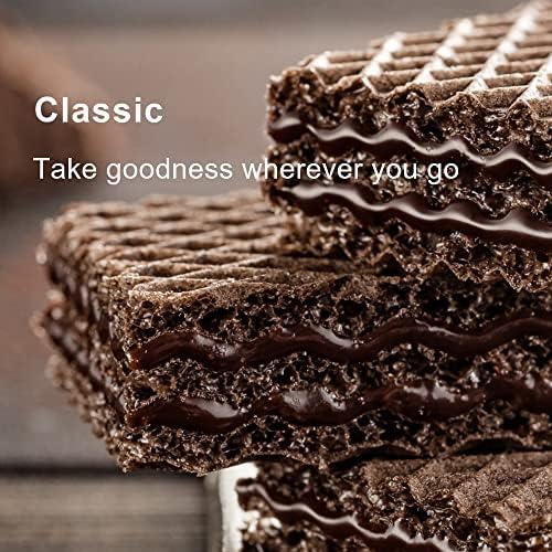 Loacker Classic Double Choc Wafers - Premium Crispy Cocoa Wafer Cookies with Chocolate Cream Filling - Multipack of 12 Snack Packs - NON-GMO - Sustainably Sourced Cocoa - 45g/1.59oz, Pack of 12
