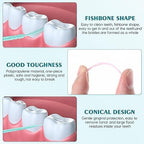 Toothpicks,Tooth Picks Flossers with Bristles,Double-Side Dental Picks,Plastic Toothpicks Disposable,Portable Package(40 Count×2Pack)